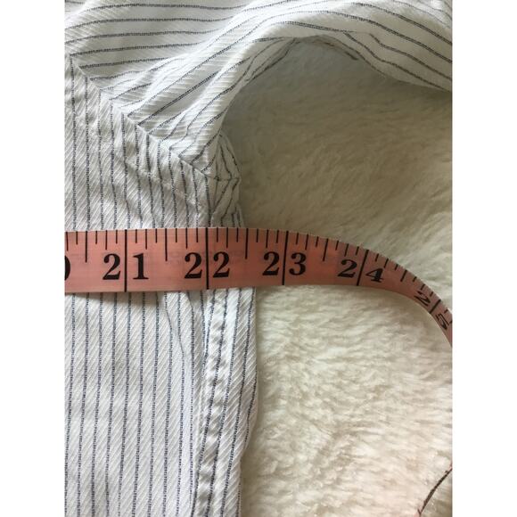 Calvin Klein White&Blue Stripes Long Sleeve Shirt - Picture 8 of 10